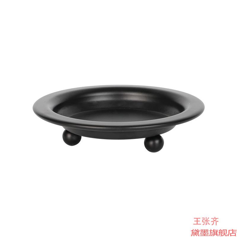 摆件小托盘装饰节日底座婚庆ins烛光家居烛台收纳盘蜡铁艺蜡烛