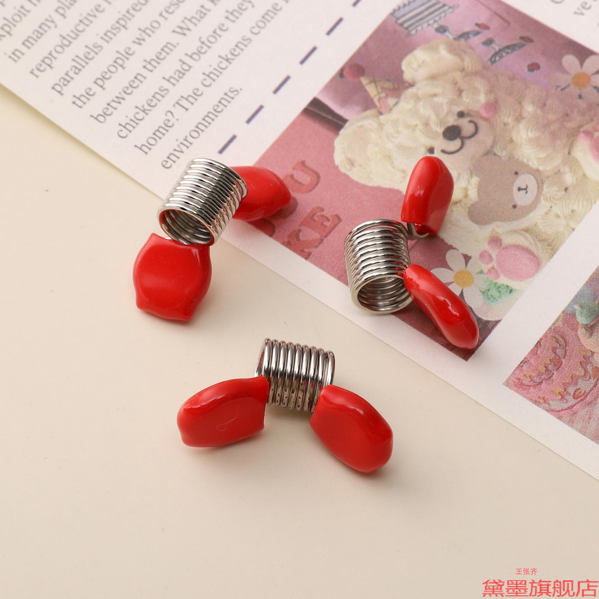 胶套基础材料夹子首饰止珠夹掉落手工环项链防止玉石弹簧夹串珍珠