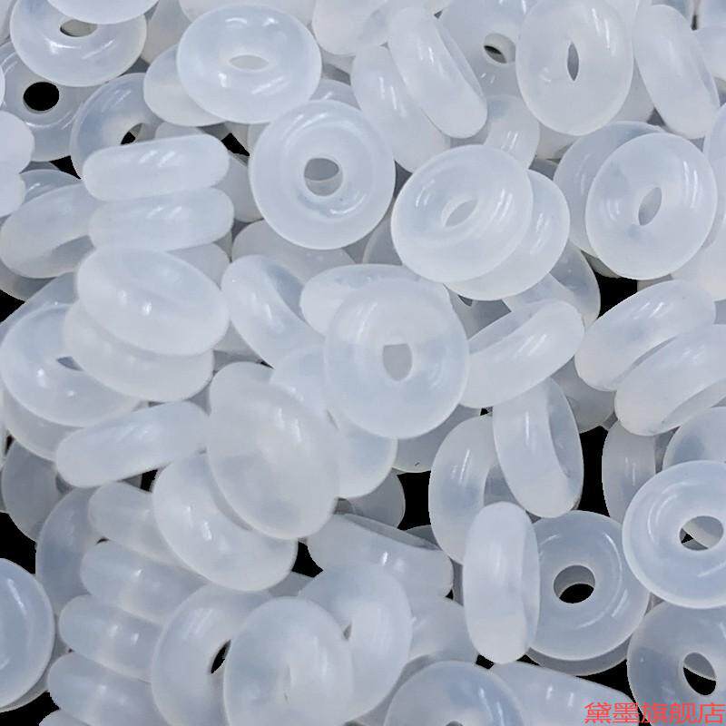 玉石透明钢丝绳蜜蜡珍珠串塞摩擦固定圈隔片珠南红翡翠项链塞黄金