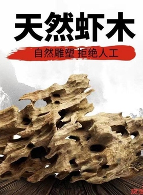 鱼苗虾木观赏鱼鱼虾躲避装饰多孔摆件沉木晒台龙骨鱼儿鱼缸花艺木