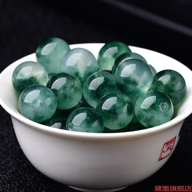 配珠石英岩玉散珠子DIY圆珠6-14mm串珠配件材料手工