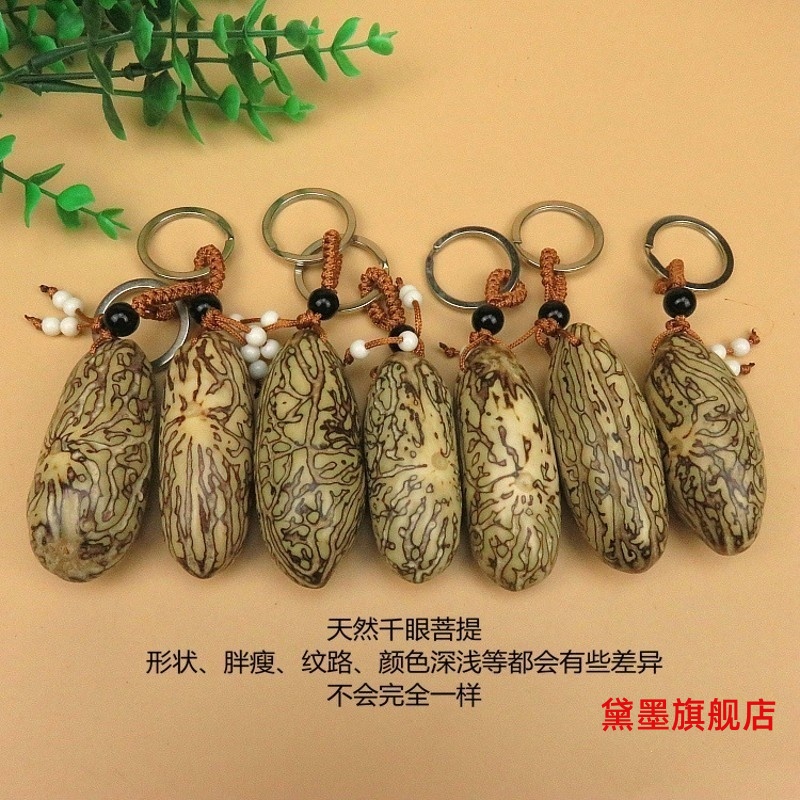 原果千眼菩提原籽钥匙扣 高档汽车钥匙链 热卖货源
