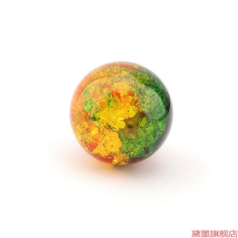 项链彩色球耳坠新品发簪手链散珠材料玻璃球彩箔冰裂球猫眼多规格