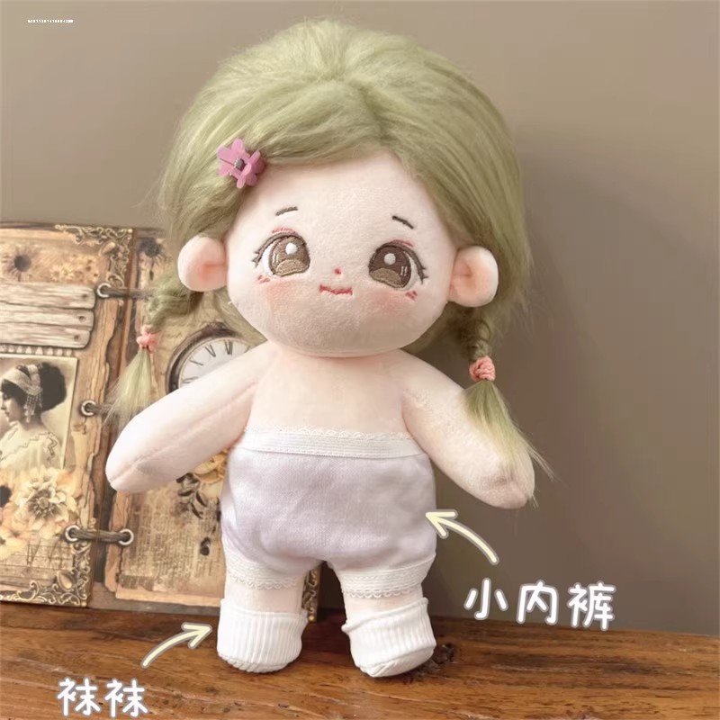 蝴蝶结小内裤换装10cm20cm娃用内裤袜子棉花娃娃娃衣白色打底裤