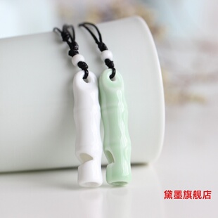 口哨手工陶瓷项链吊坠礼物森系挂件小清新复古骨哨哨子毛衣链