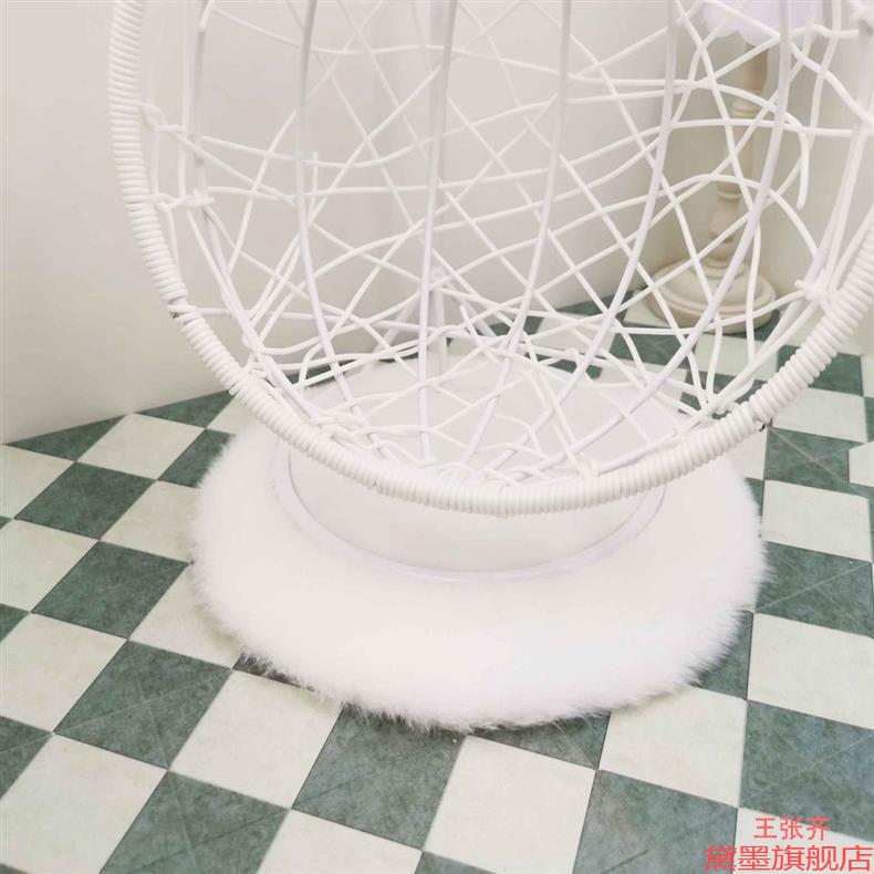 新款车饰毛毯绒配件真圆形动漫毛绒地垫地毯子现货周边