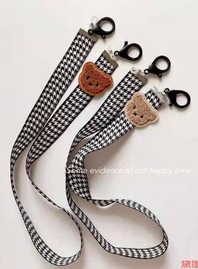 多用途冷淡风口罩链文艺棕色INS防丢链2024防掉绳新款