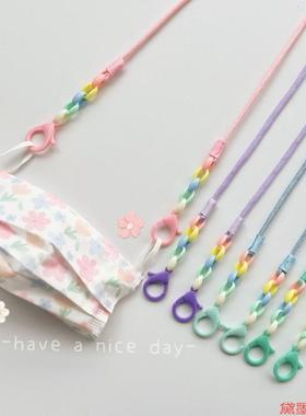 口罩链个性防丢潮流少女链子INS风百搭绳两用儿童配件卡通