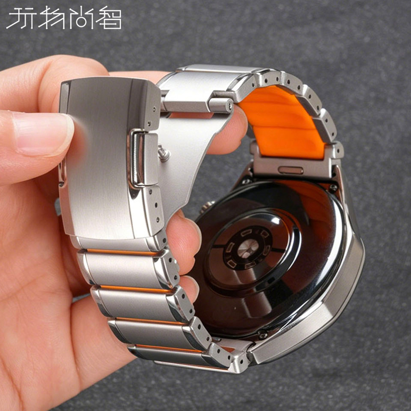 适用小米watch s5手表带Watch 5钛金属表带s4sport双色原装扣s3男生s2女士s1pro高级感按键拆龟背扣46mm腕带