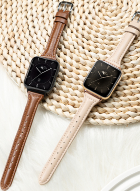 玩物尚智适用oppo watchX2真皮表带OPPO Watch4/3PRO智能手表女款oppo2小蛮腰腕带运动三代SE可替换透气时尚