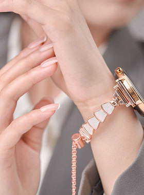 玩物尚智适用华为GT5手表GT6表带女款gt4新款watchgt2金属贝壳gt3手链41mm荣耀gs小香风watch4/3智能秋冬腕带