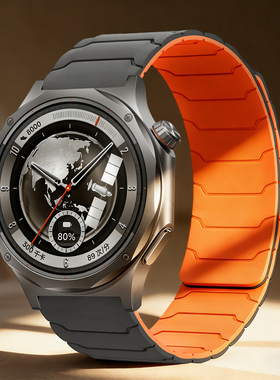 适用oppowatchx3手表带X2表带watch S铠甲磁吸硅胶表带X1智能腕表4pro运动watch3pro铠甲夏季男女透腕带配件