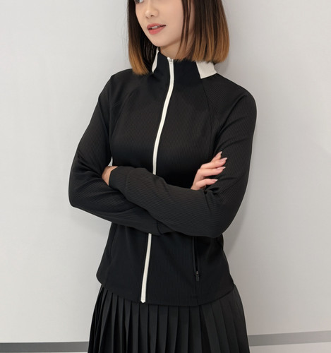 2026秋季新款女装女士休闲针织立领夹克高尔夫运动外套