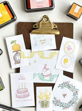 日本旗牌Shachihata印泥油性颜料和风多彩速干手帐印台橡皮章印台全29色