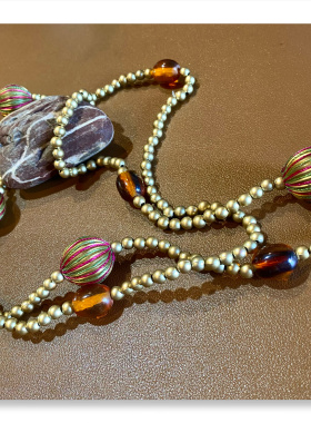 国内现货印度特色亚克力糖果色夸张手工穿制项链不包邮贝叶工坊