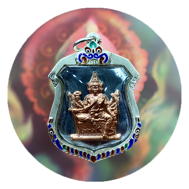 国内现货2556龙婆禅南四面铜面铅版含珐琅银壳及d卡包邮贝叶工坊