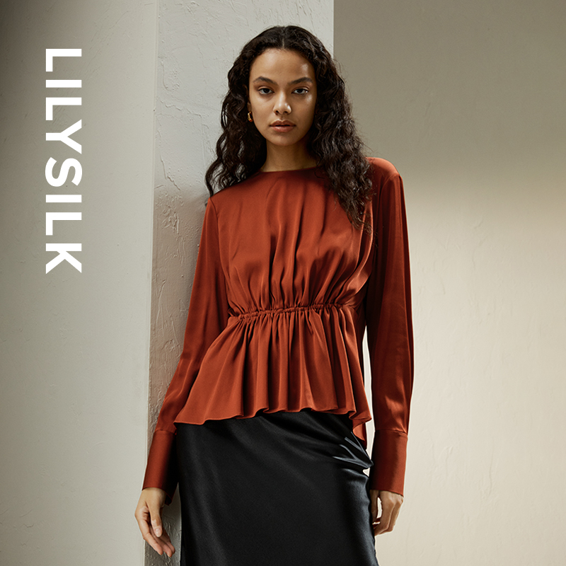 真丝长袖莉莉秀客百搭宽松