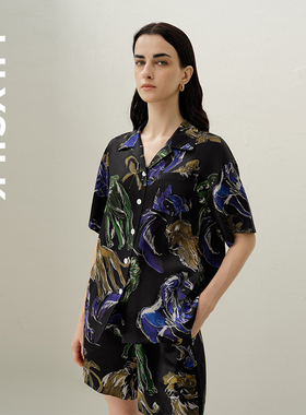 【星座系列】狮子座专属莉莉秀客LILYSILK桑蚕丝印花短袖睡衣套装