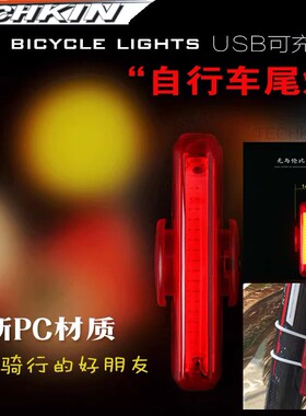 TECHKIN 21142 自行车USB充电直条灯  定制商品