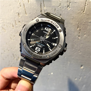 CASIO卡西欧时尚休闲男女士运动学生多功能指针表MWA-100HD-1A/2A