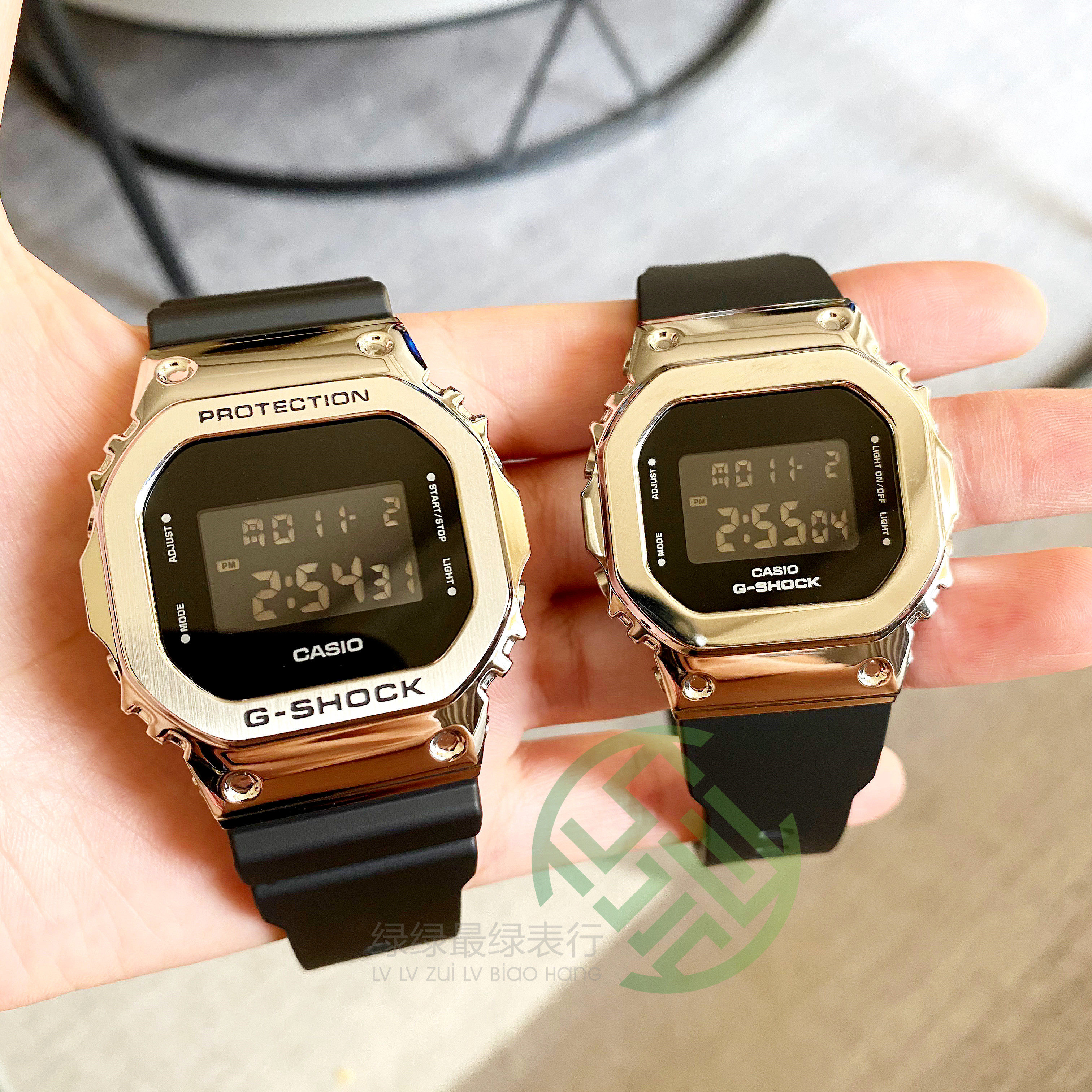 casio卡西欧金属方块运动防水电子男女情侣手表gm-5600-1 s5600-1