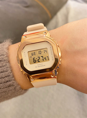 卡西欧G-SHOCK金属小方块防水手表GM-S5600-1/S5600PG-4/1 MF