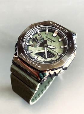 卡西欧G-SHOCK八角农家橡树金属GM-2100-1A/GM-2100B-3A/4A/ GBM