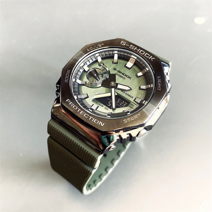 卡西欧G-SHOCK八角农家橡树金属GM-2100-1A/GM-2100B-3A/4A/ GBM