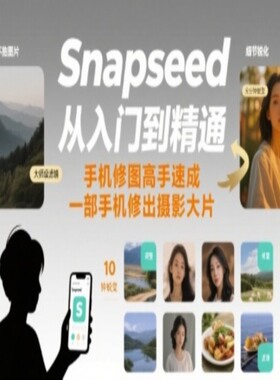 Snapseed从入门到精通，手机修图高手速成，一部手机就可以