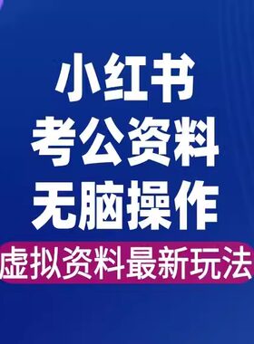 虚拟资料新玩法，小红书卖考公资料，有手就行，一部手机单日350+