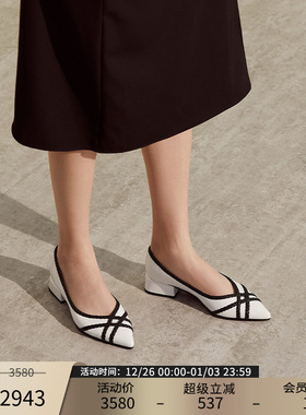 Patricia/帕翠亚西班牙原产春夏鞋子编织花边法式真皮女单鞋72322