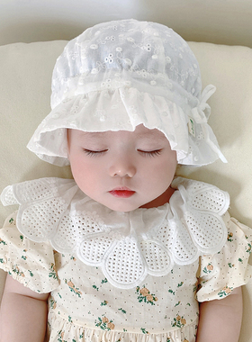 婴儿遮阳帽夏季薄款女太阳帽渔夫