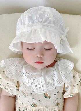 婴儿遮阳帽夏季薄款女太阳帽渔夫