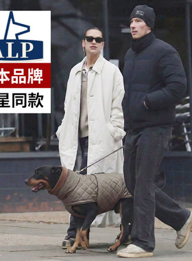 日本高端ALP宠物狗狗衣服秋冬季保暖高领马甲棉衣户外防水冲锋衣