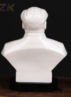 陶瓷毛主席半身像毛泽东雕塑白瓷像现代中式客厅办公室桌面摆件v1