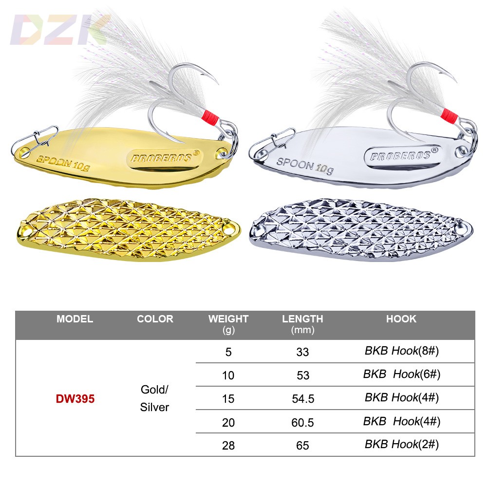 PROBEROS路亚亮片水路亚假饵跨境淡水钓翘嘴鲈鱼路亚鱼饵高端v2
