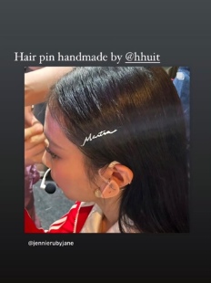 vogueess自制银色mantra发夹一字刘海边夹jennie同款碎发配饰小众