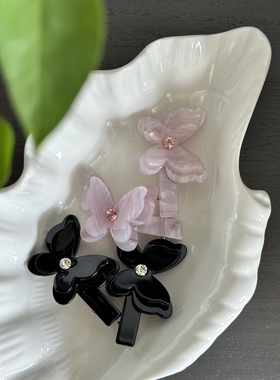 vogueess自制蝴蝶发夹女侧边夹子头饰新款高端可爱小号刘海夹醋酸