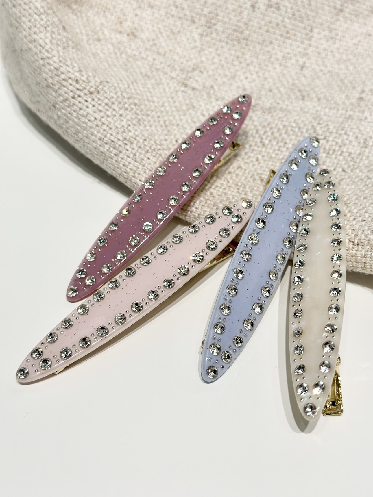 韩系醋酸镶钻高级感鸭嘴边夹