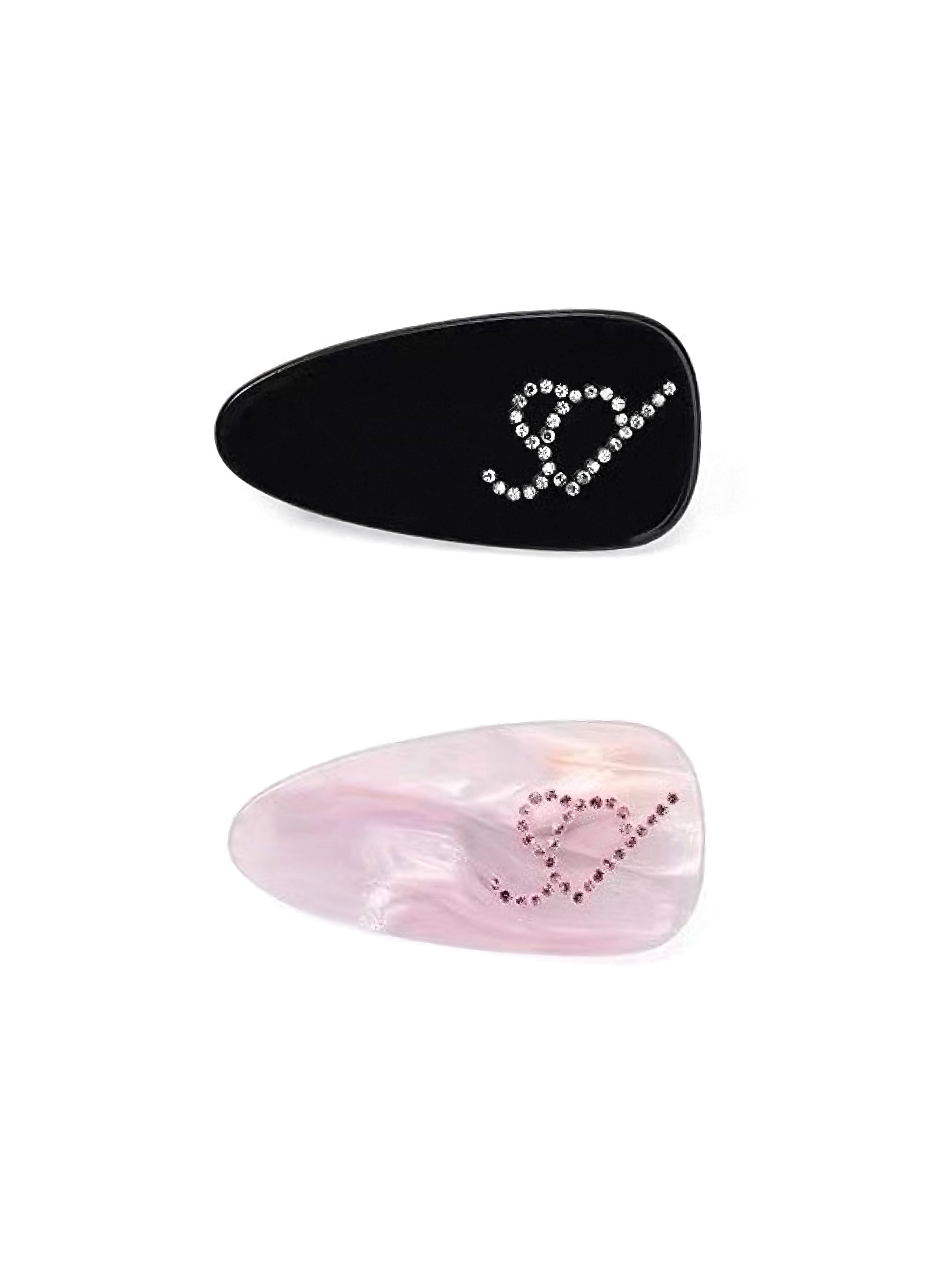 烫钻刘海字母发夹高级感配饰