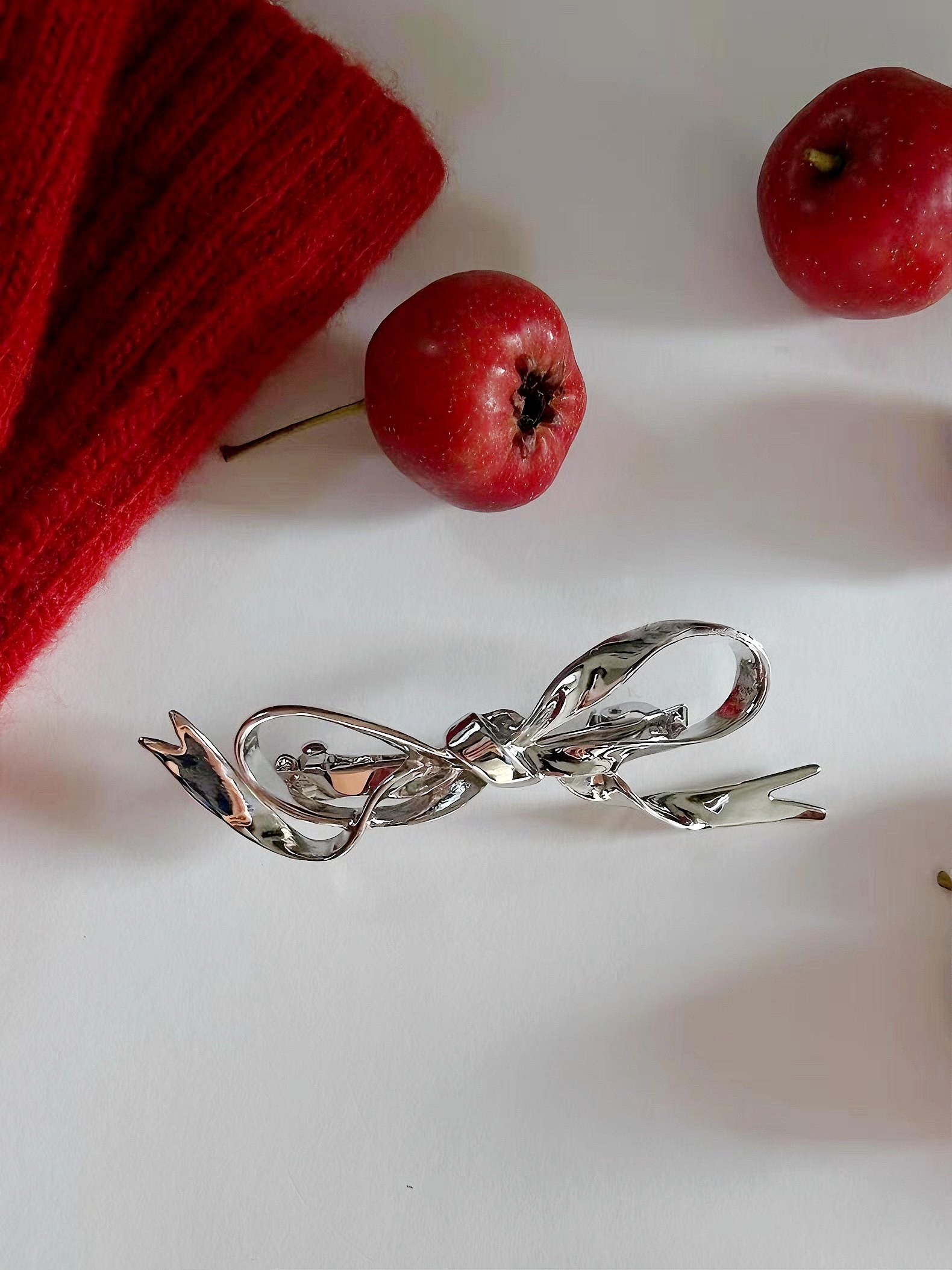 vogueess银色丝带蝴蝶结弹簧夹刘海发夹碎发边夹时髦基础款马尾,饰品/流行首饰/时尚饰品新,发饰,淘宝优惠券,粉丝福利购,淘宝优惠卷