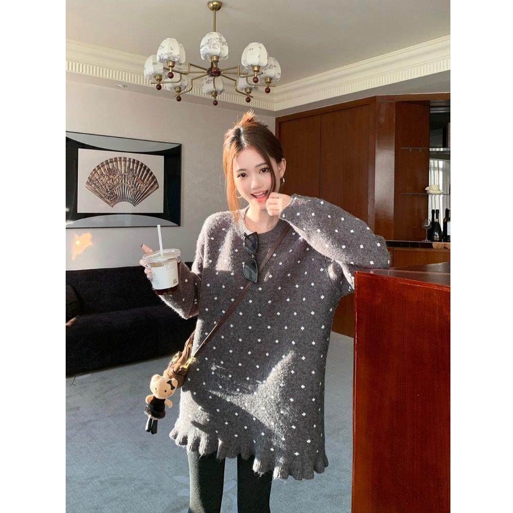 孕妇装秋冬新款花边宽松休闲毛衣女加厚针织连衣裙打底裤子两件套,孕妇装/孕产妇用品/营养,连衣裙,淘宝优惠券,粉丝福利购,淘宝优惠卷