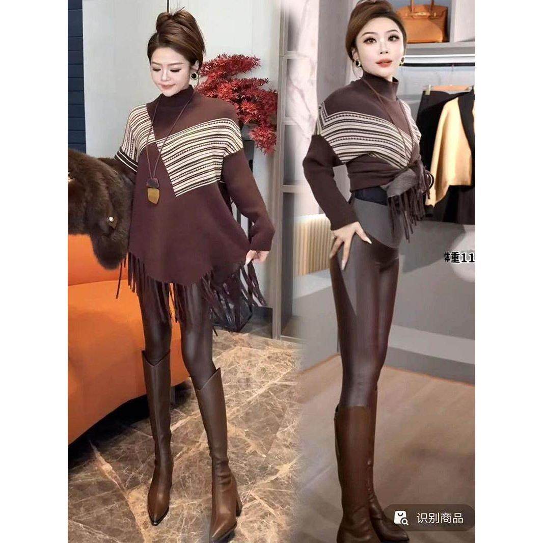 秋冬季针织流苏半高领中长款长袖毛衣+高腰提臀收腰健身鲨鱼皮裤,孕妇装/孕产妇用品/营养,套装,淘宝优惠券,粉丝福利购,淘宝优惠卷