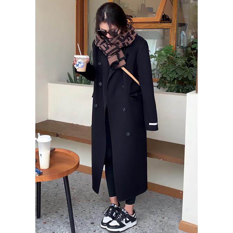 黑色呢子大衣女秋冬季新款赫本风高级感加厚西装羽绒内胆毛呢外套,运动/瑜伽/健身/球迷用品,广场舞套装,淘宝优惠券,粉丝福利购,淘宝优惠卷