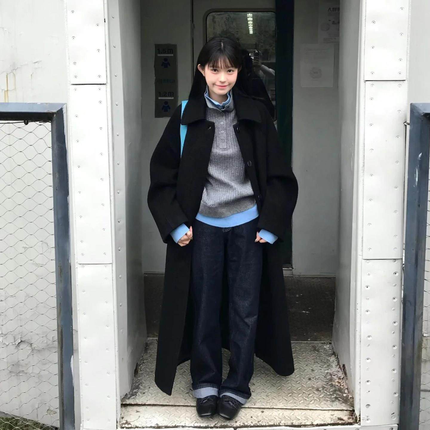 韩系简约黑色翻领呢子大衣女秋冬季新款高级感休闲百搭毛呢外套,运动/瑜伽/健身/球迷用品,广场舞套装,淘宝优惠券,粉丝福利购,淘宝优惠卷