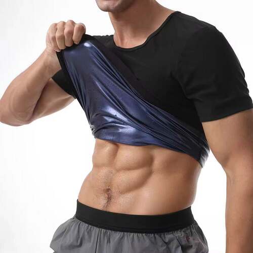 Men'S Sauna Suit Shirt - Sweat Absorbent Compression Vest