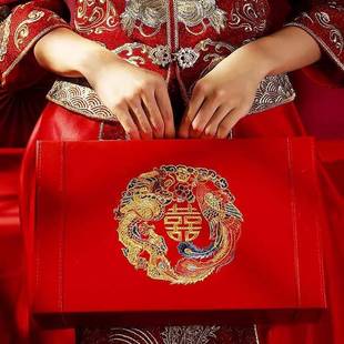 喜字麻将牌手搓家用红色喜庆双喜大号中号麻将国潮创意礼品高档