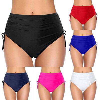 Women's High Waisted Full Coverage Bikini Bottoms Tummy