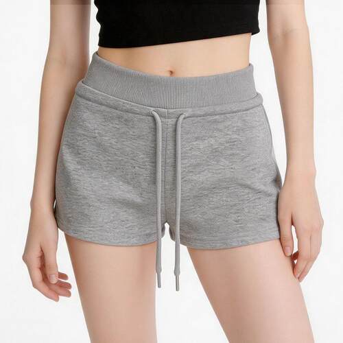 Pack of 3 women’s casual shorts solid color drawstring
