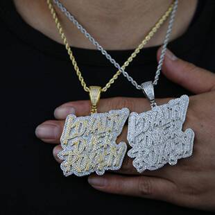 Loyalty Over Royalty Pendant Hip Hop Grillz Jewelry for Men